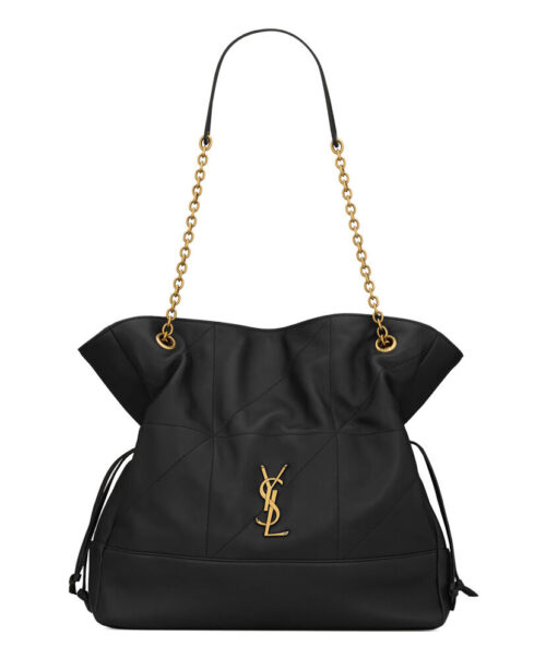 Saint Laurent Jamie Shopping Bag In Lambskin Black